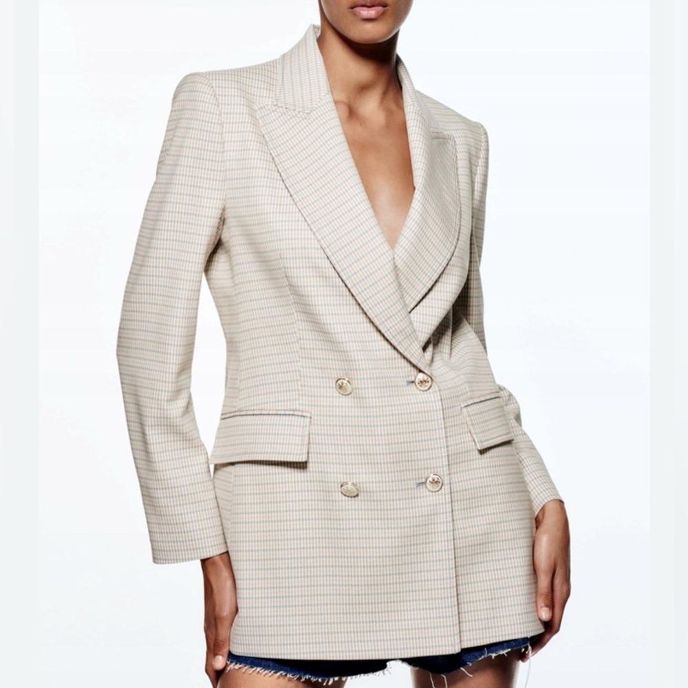 ZARA Officecore‎ Boardroom Chic double breasted jacket blazer size small